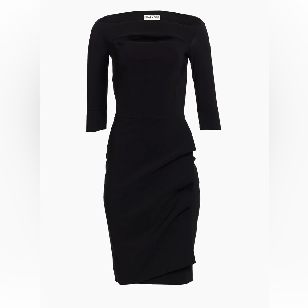 Chiara Boni Kate Boatneck Dress Brand New Black Size 8